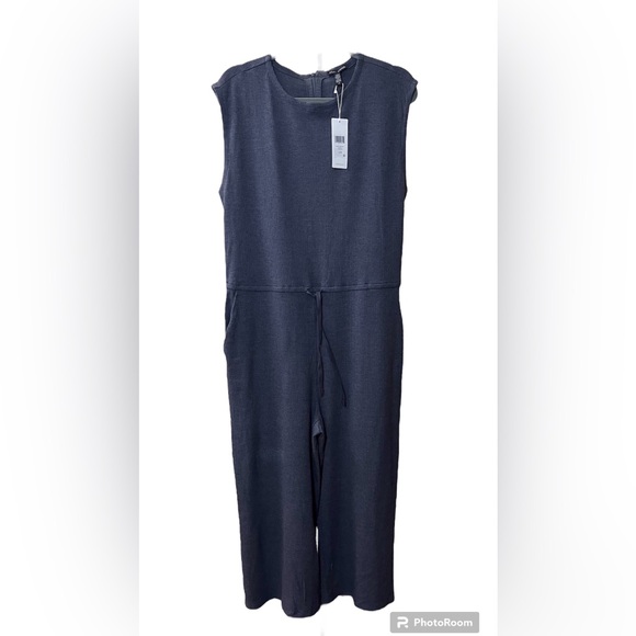Eileen Fisher NWT Tencel Rib Cropped Jumpsuit - Picture 5 of 7